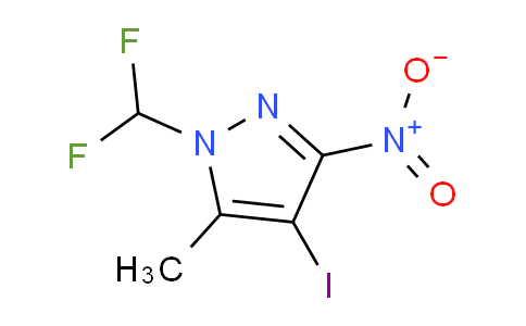 CAS No. 1354704-38-3, 1-(Difluoromethyl)-4-iodo-5-methyl-3-nitro-1H-pyrazole