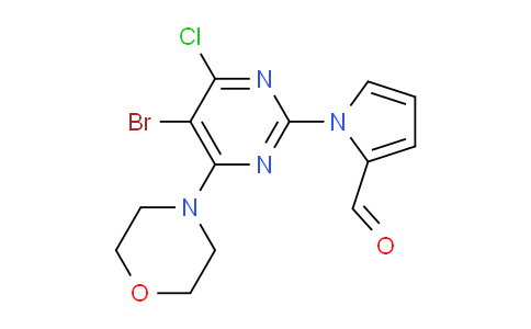 CAS No. 1354783-19-9, 1-(5-Bromo-4-chloro-6-morpholinopyrimidin-2-yl)-1H-pyrrole-2-carbaldehyde
