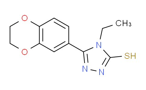 CAS No. 1211651-52-3, 5-(2,3-Dihydrobenzo[b][1,4]dioxin-6-yl)-4-ethyl-4H-1,2,4-triazole-3-thiol