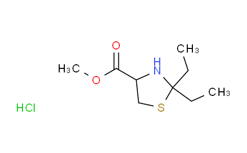 CAS No. 1437311-92-6, Methyl 2,2-diethylthiazolidine-4-carboxylate hydrochloride
