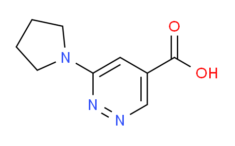 CAS No. 1437433-39-0, 6-(Pyrrolidin-1-yl)pyridazine-4-carboxylic acid