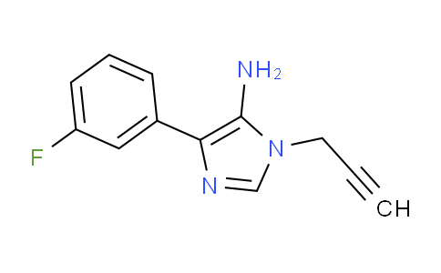 CAS No. 1247227-07-1, 4-(3-Fluorophenyl)-1-(prop-2-yn-1-yl)-1H-imidazol-5-amine