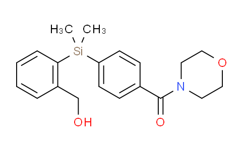 CAS No. 1244855-81-9, {4-[(2-Hydroxymethyl-phenyl)-dimethyl-silanyl]-phenyl}-morpholin-4-yl-methanone
