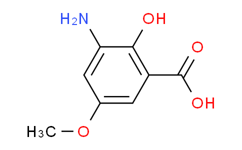 CAS No. 1245533-15-6, 3-Amino-2-hydroxy-5-methoxybenzoic Acid