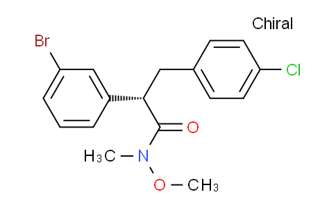 CAS No. 1002752-51-3, (S)-2-(3-Bromophenyl)-3-(4-chlorophenyl)-N-methoxy-N-methylpropanamide