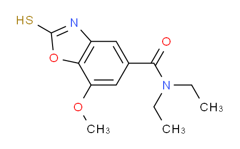 CAS No. 1020242-40-3, N,N-Diethyl-2-mercapto-7-methoxybenzo[d]oxazole-5-carboxamide