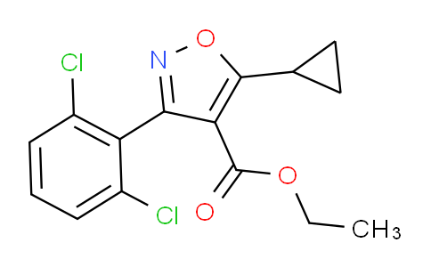 CAS No. 1020569-65-6, Ethyl 5-Cyclopropyl-3-(2,6-dichlorophenyl)isoxazole-4-carboxylate