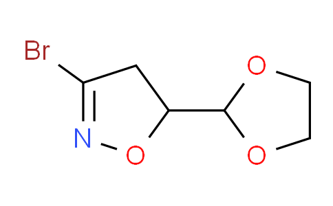 CAS No. 1120215-07-7, 3-Bromo-5-(1,3-dioxolan-2-yl)-4,5-dihydroisoxazole
