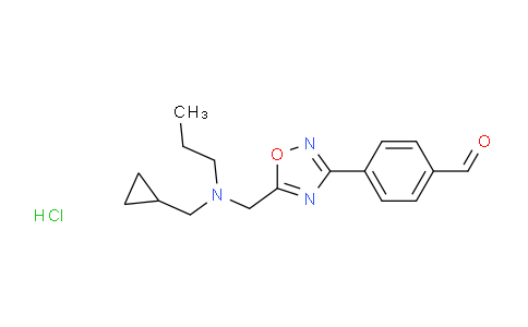 CAS No. 1119449-56-7, 4-(5-(((Cyclopropylmethyl)(propyl)amino)methyl)-1,2,4-oxadiazol-3-yl)benzaldehyde hydrochloride