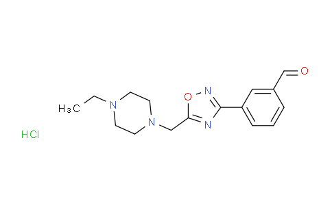CAS No. 1119449-58-9, 3-(5-((4-Ethylpiperazin-1-yl)methyl)-1,2,4-oxadiazol-3-yl)benzaldehyde hydrochloride
