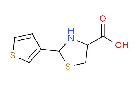 CAS No. 118157-00-9, 2-(Thiophen-3-yl)thiazolidine-4-carboxylic acid