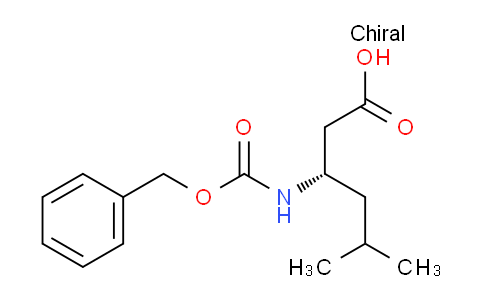 CAS No. 118247-68-0, (S)-3-(CBZ-AMINO)-5-METHYLHEXANOIC ACID