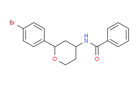CAS No. 1086398-10-8, N-(2-(4-Bromophenyl)tetrahydro-2H-pyran-4-yl)benzamide