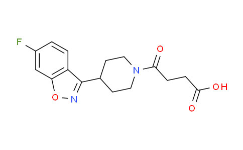 CAS No. 1017384-80-3, 4-(4-(6-Fluorobenzo[d]isoxazol-3-yl)piperidin-1-yl)-4-oxobutanoic acid