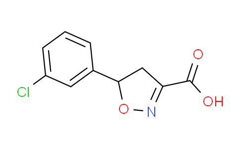 CAS No. 1018052-82-8, 5-(3-Chlorophenyl)-4,5-dihydroisoxazole-3-carboxylic acid