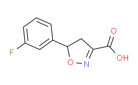 CAS No. 1018150-72-5, 5-(3-Fluorophenyl)-4,5-dihydroisoxazole-3-carboxylic acid