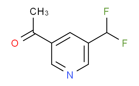 CAS No. 1256786-87-4, 1-(5-(Difluoromethyl)pyridin-3-yl)ethanone
