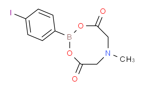 CAS No. 1257649-56-1, 2-(4-iodophenyl)-6-methyl-1,3,6,2-dioxazaborocane-4,8-dione