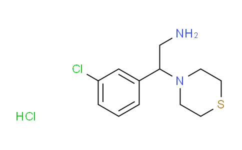 CAS No. 1189499-17-9, 2-(3-Chlorophenyl)-2-thiomorpholinoethanamine hydrochloride
