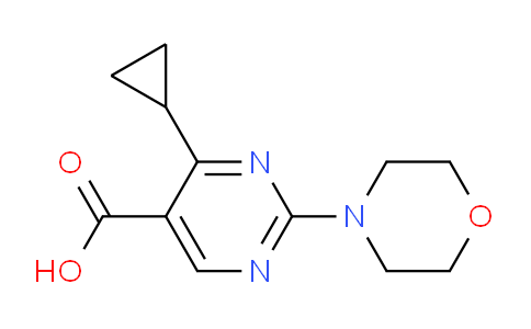 CAS No. 1191093-97-6, 4-Cyclopropyl-2-morpholinopyrimidine-5-carboxylic acid