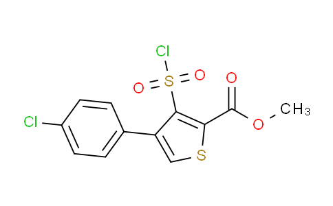 CAS No. 1291486-73-1, Methyl 4-(4-chlorophenyl)-3-(chlorosulfonyl)thiophene-2-carboxylate
