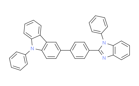 CAS No. 1294411-24-7, 9-Phenyl-3-(4-(1-phenyl-1H-benzo[d]imidazol-2-yl)phenyl)-9H-carbazole