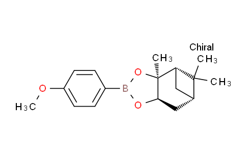 CAS No. 1258238-86-6, (3aS,4S,6S,7aR)-2-(4-Methoxyphenyl)-3a,5,5-trimethylhexahydro-4,6-methanobenzo[d][1,3,2]dioxaborole
