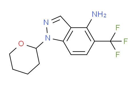 CAS No. 2044703-06-0, 1-(Tetrahydro-2H-pyran-2-yl)-5-(trifluoromethyl)-1H-indazol-4-amine