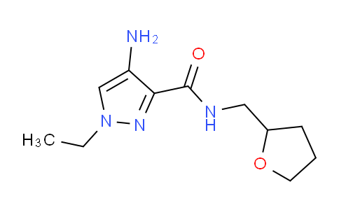CAS No. 1005582-33-1, 4-Amino-1-ethyl-N-((tetrahydrofuran-2-yl)methyl)-1H-pyrazole-3-carboxamide
