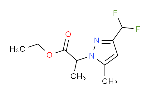 CAS No. 1005585-51-2, Ethyl 2-(3-(difluoromethyl)-5-methyl-1H-pyrazol-1-yl)propanoate