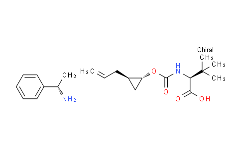 CAS No. 1799733-54-2, 3-methyl-N-[[(1R,2R)-2-allylcyclopropoxy]carbonyl]-L-valine compd. with (S)-1-Phenylethanamine (1:1)