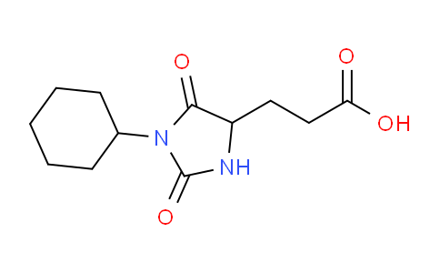 CAS No. 1008213-43-1, 3-(1-Cyclohexyl-2,5-dioxoimidazolidin-4-yl)propanoic acid