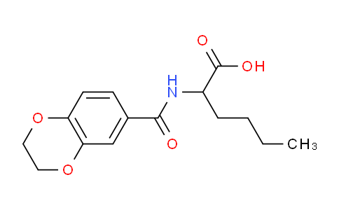 CAS No. 1009419-86-6, 2-(2,3-Dihydrobenzo[b][1,4]dioxine-6-carboxamido)hexanoic acid