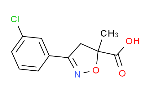CAS No. 1326814-71-4, 3-(3-Chlorophenyl)-5-methyl-4,5-dihydroisoxazole-5-carboxylic acid