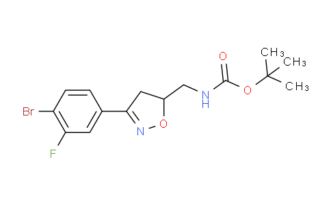 CAS No. 1488407-60-8, tert-Butyl ((3-(4-bromo-3-fluorophenyl)-4,5-dihydroisoxazol-5-yl)methyl)carbamate