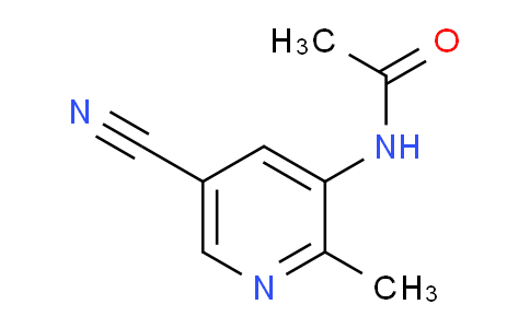CAS No. 1628557-05-0, N-(5-Cyano-2-methylpyridin-3-yl)acetamide