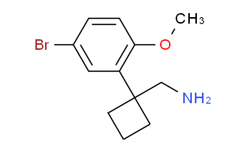 CAS No. 1782315-77-8, 1-(5-Bromo-2-methoxyphenyl)cyclobutanemethanamine