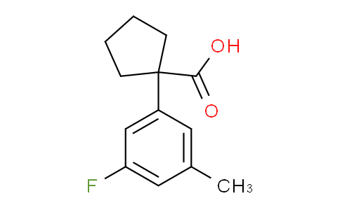CAS No. 1785378-25-7, 1-(3-Fluoro-5-methylphenyl)cyclopentanecarboxylic Acid