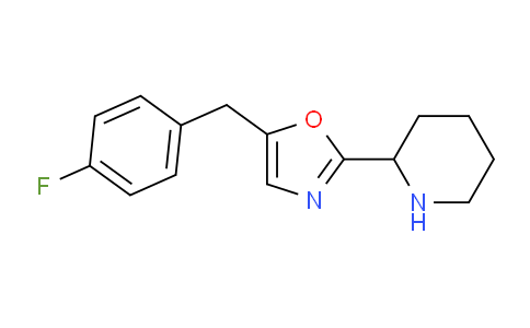 CAS No. 1785759-50-3, 5-(4-Fluorobenzyl)-2-(piperidin-2-yl)oxazole