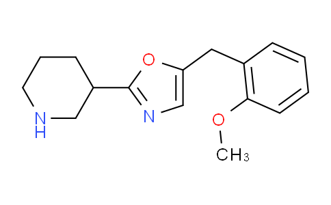 CAS No. 1785761-54-7, 5-(2-Methoxybenzyl)-2-(piperidin-3-yl)oxazole