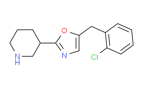 CAS No. 1785762-31-3, 5-(2-Chlorobenzyl)-2-(piperidin-3-yl)oxazole