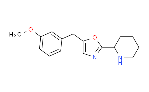 CAS No. 1785762-76-6, 5-(3-Methoxybenzyl)-2-(piperidin-2-yl)oxazole