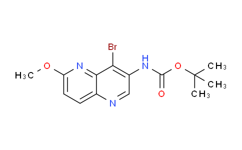 CAS No. 1417551-48-4, tert-Butyl (4-bromo-6-methoxy-1,5-naphthyridin-3-yl)carbamate