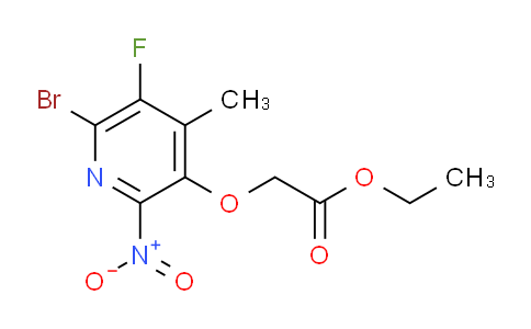 CAS No. 1417554-27-8, Ethyl 2-[(6-Bromo-5-fluoro-4-methyl-2-nitro-3-pyridyl)oxy]acetate