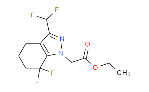 CAS No. 1417983-64-2, Ethyl 2-(3-(difluoromethyl)-7,7-difluoro-4,5,6,7-tetrahydro-1H-indazol-1-yl)acetate
