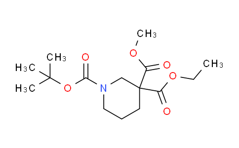 CAS No. 1624302-00-6, 3-Ethyl 3-Methyl 1-Boc-piperidine-3,3-dicarboxylate