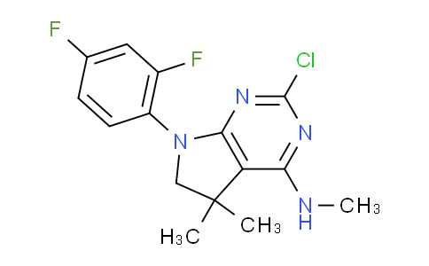 CAS No. 2171305-33-0, 2-Chloro-7-(2,4-difluorophenyl)-N,5,5-trimethyl-6,7-dihydro-5H-pyrrolo[2,3-d]pyrimidin-4-amine