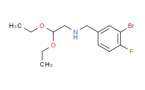 CAS No. 1485983-73-0, N-(3-Bromo-4-fluorobenzyl)-2,2-diethoxyethanamine