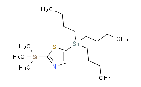 CAS No. 263868-71-9, 5-(Tributylstannyl)-2-(trimethylsilyl)thiazole