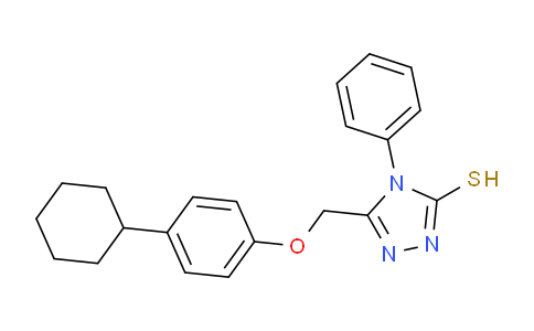 CAS No. 311793-91-6, 5-((4-Cyclohexylphenoxy)methyl)-4-phenyl-4H-1,2,4-triazole-3-thiol